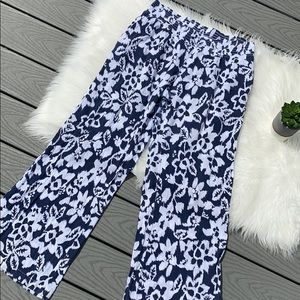 New York & Company floral patterned palazzo pants